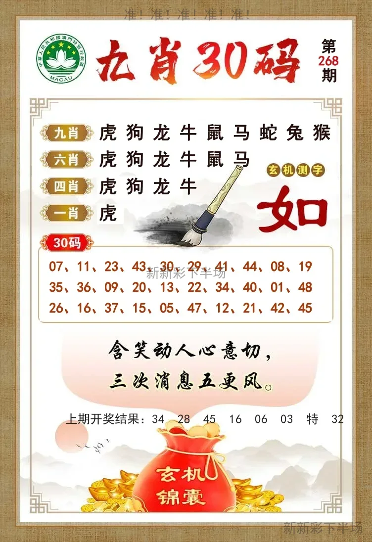 九肖30码